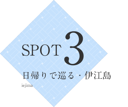 SPOT3 日帰りで巡る・伊江島 iejima